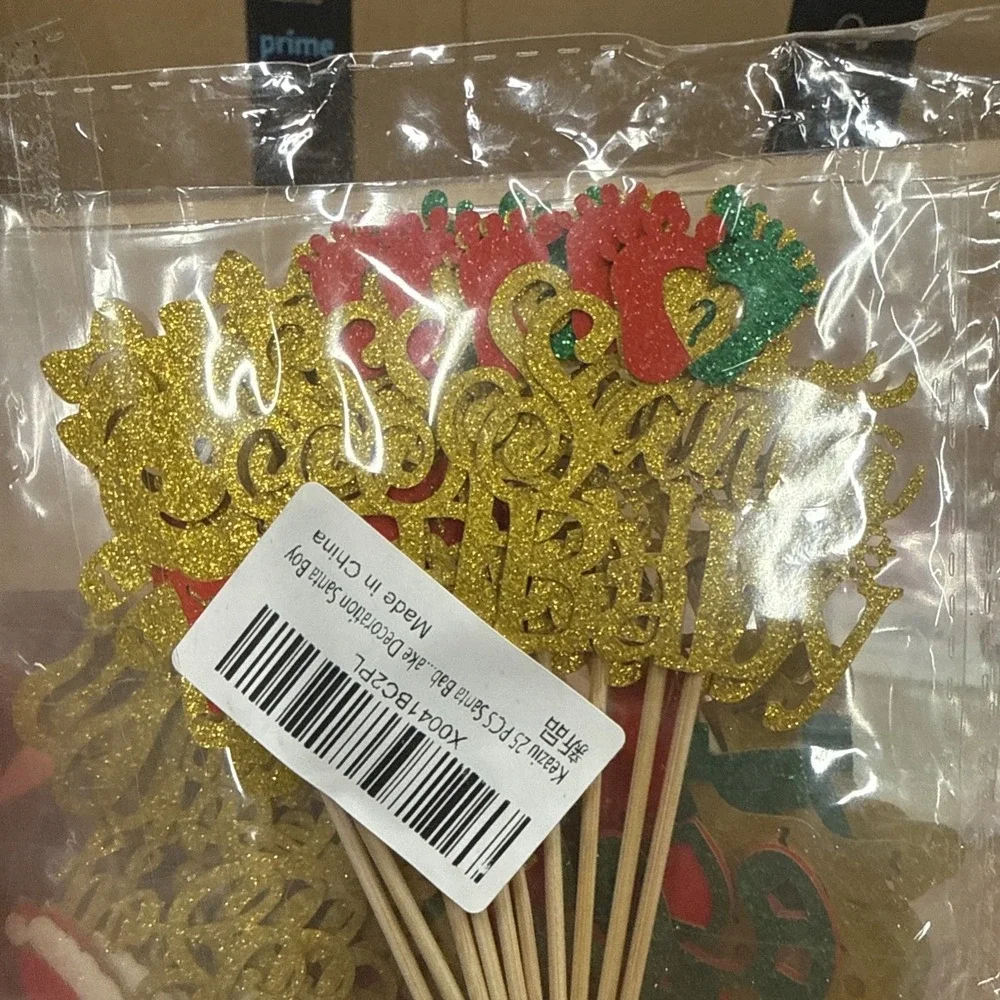 72 Christmas Cupcake Or Cake Decorations 3-24‎ Packs Variety
